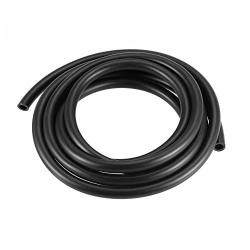 sourcing map 6mm x 9mm 13ft Black Rubber Lubricant Tubing Oil Resistant Plastic Tubing for Oil Hose, Water Tube