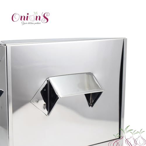 Onions Stainless Steel Cauka/Square/Cubic Idly cooker with 6 Regular Idly plates Gas stove and Induction Stove Compactible FOR HOME USE, 1.5 liter, Silver