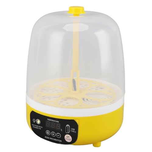 ERYUE 4 Eggs Incubator Efficient Portable Automatic Mini Poultry Hatcher for Home USB Energy Saving Children Enlightenment for All Kinds of Eggs (Auto Turning)
