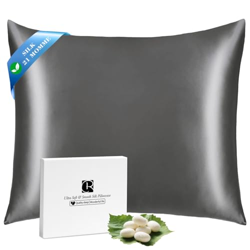 SeidenKissenbezug 80x80, Ravmix Kissenbezüge aus Seide für Haar und Haut,