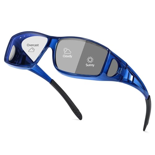 Image of LVIOE Polarized Photochromic Sunglasses Women Men, Fit Over Sun Glasses with UV Protection for Driving Traveling