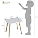 AWASEN Side Table, Small End Accent Table for Living Room Bedroom Office Small Spaces, Modern White Side Table Nightstand with Solid Wood, Easy Assembly, (White)