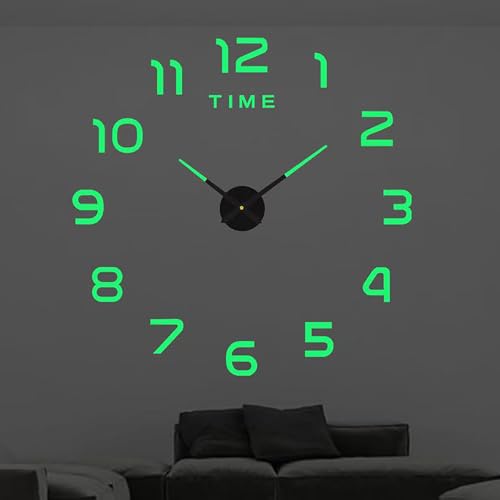 Reloj adhesivo de pared sin marco 3D analógico silencioso miniatura 6