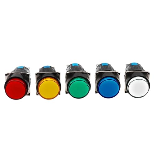 Pulsador LED de 16mm momentáneo con doble circuito 1 NO 1 NC para control preciso