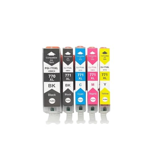Cartouche d'encre PGI770 CLI771 haute fidélité pour des textes nets sur MG6840 et TS6040