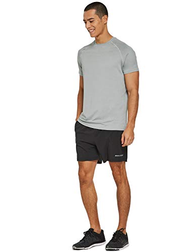 image for BALEAF Men's Quick Dry Short Sleeve T-Shirt Running Workout Shirts Gre