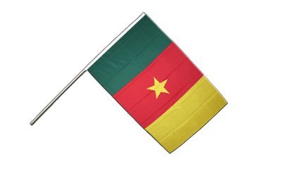 Drapeau Cameroun sur hampe pour célébration culturelle et match