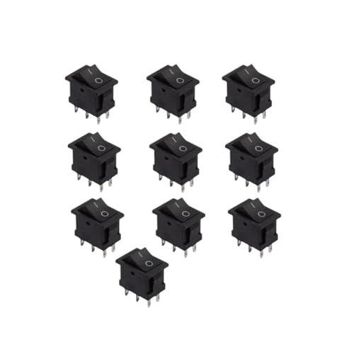 Interrupteur noir marche arrêt 15 x 21 mm pour réparer tableau électrique