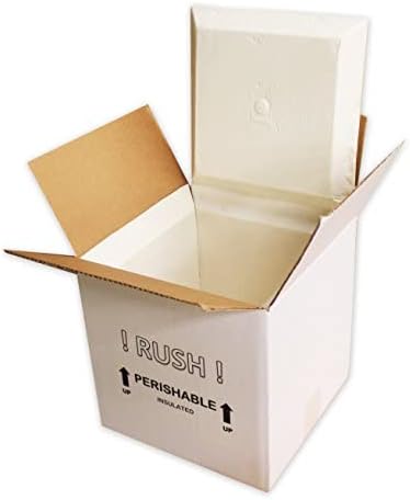 EmmChill SF14A Insulated Shipping Cooler, 14" x 14" x 14" (Inside 11" x 11" x 11")