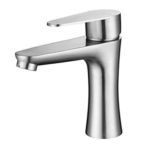 Generic Rubinetto in Acciaio Inossidabile Trafilatura Wc Caldo Edo Foro Singolo Vita Piccola Lavabo da Bagno Lavabo Rubinetto Acqua/High And Low