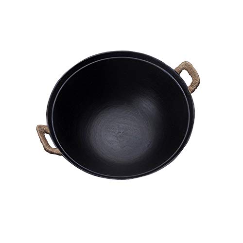 Wok sin tapa antiadherente de hierro 36 cm negro miniatura 2