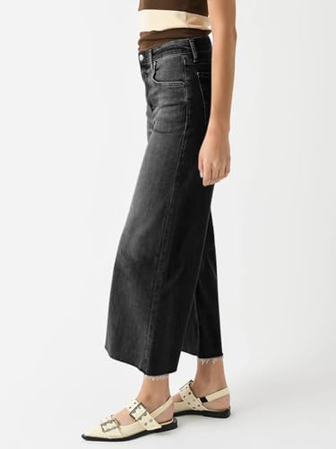 Cicy Bell Womens Cropped Wide Leg Jeans High Waisted Stretchy Flare Jeans Boyfriend Baggy Ankle Denim Pants with Pockets4