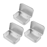 CLISPEED 3 Stück Teiliges Rechteckige Metalldosen mit Deckel Kompakte Aufbewahrungsboxen für...