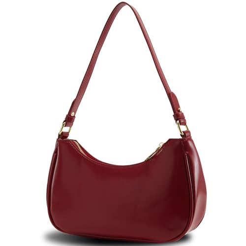 Shoulder Bag for Women Y2K Trendy Hobo Handbags Purse Vegan Leather Clutch Handbag with 2 Adjustable Removable Straps2