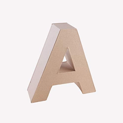 Mp Letra Decorativa En 3d Grande De Carton Letra R Color Kraft 16 5 Cm Amazon Es