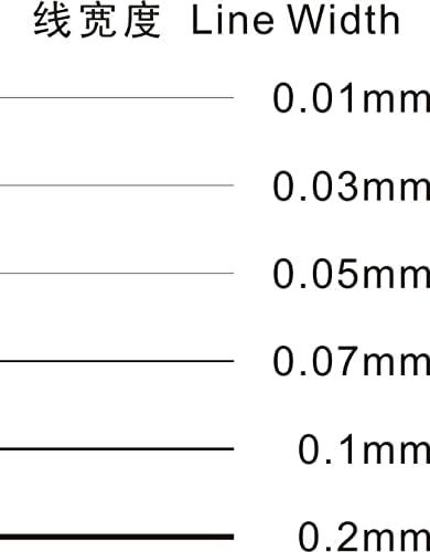 Miniatura 6 de 2 reglas para microscopio, calibración de micrómetro, línea deslizante, ancho de partículas, herramienta de medición de diámetro de alta precisión,