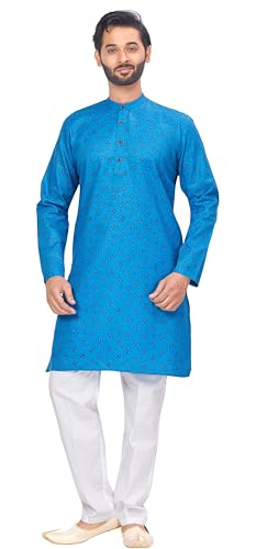 Image of Studio Shringaar Men's Cotton Relaxed Fit Straight Kurta