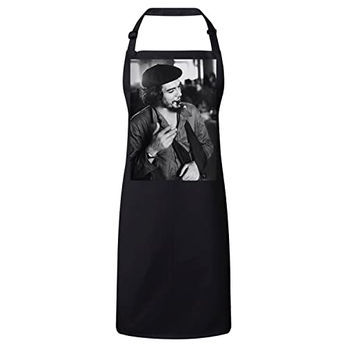 Tablier Che Guevara Cuba en noir premium pour cuisiner avec style