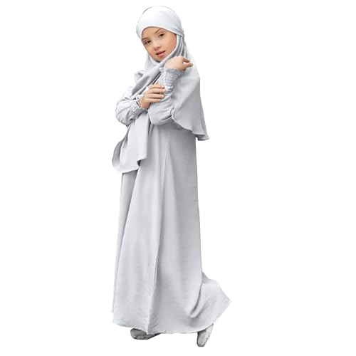 Muslim Dress for Girls Islamic Prayer Abaya Long Sleeve Cardigan