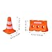 DOITOOL 24 Pcs Mini Traffic Cones and Signs Toy Set, Orange Plastic Mini Traffic Fence and Roadblock, Educational Toys for Kids, Early Learning Plaything