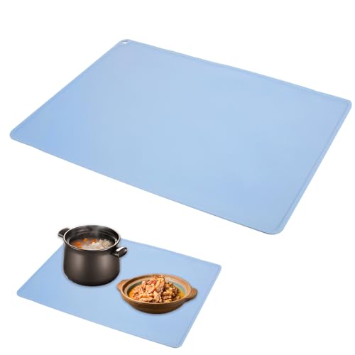 Silikon Bastelunterlage 60 x 40cm Silikonmatte Groß Mehrzweck Antihafte Silikon Unterlage Wiederverwendbare Knetunterlage für Basteln Malen