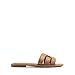 DREAM PAIRS Women's Dressy Slide Sandals Slip-on Comfortable Slides Fashion Casual Open Toe Summer Beach Sandals,Size 8.5,Brown-Raffia,DWUMSS2509