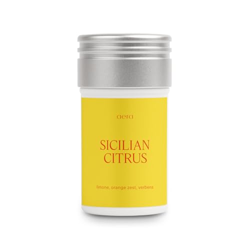 Aera Sicillian Citrus - Essential Oil for Home Diffuser - Notes of Lemon Zest Geranium Clary Sage & Cedar - Frangrance Capsule Refill - Works with The Aera Diffuser (25mL)