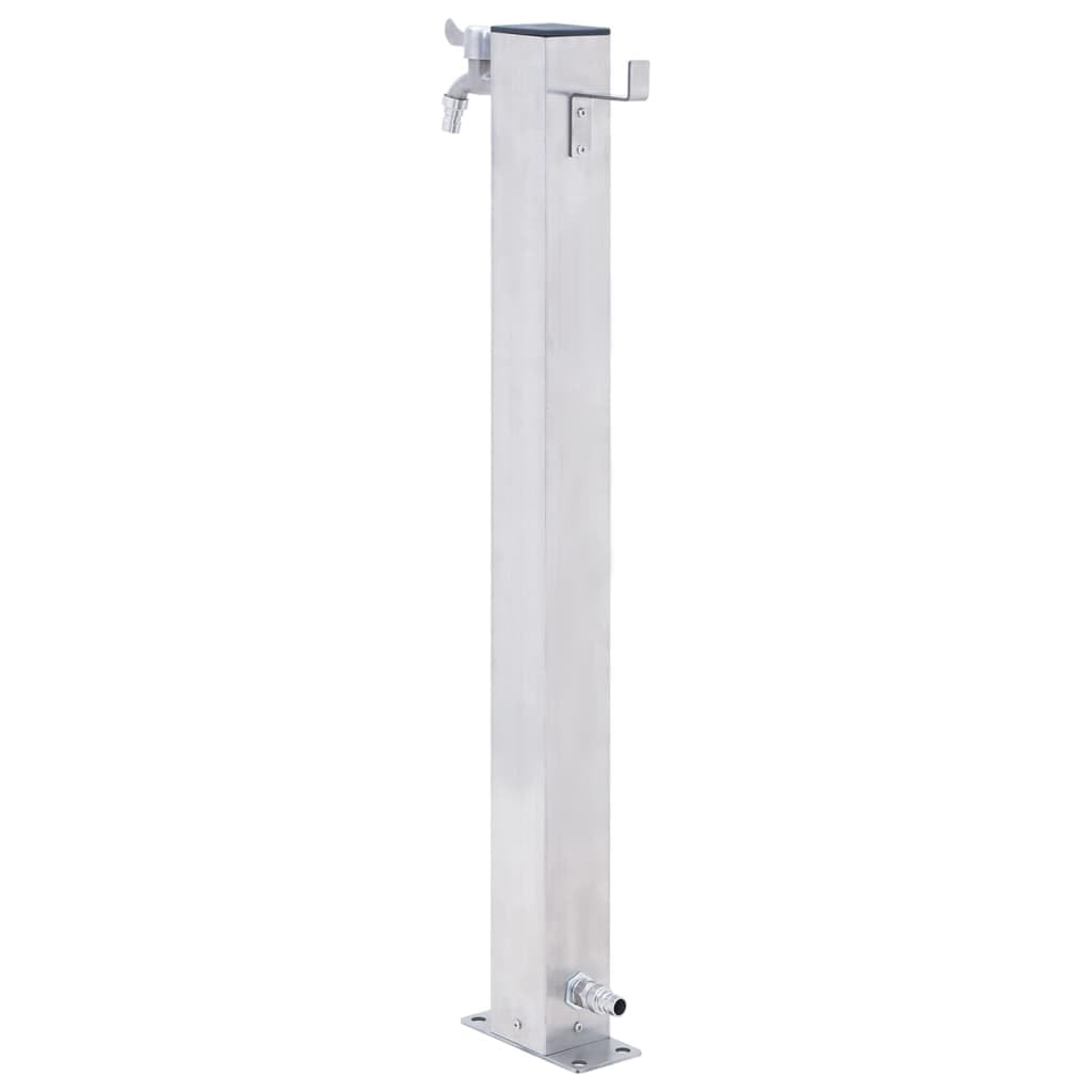 Fontana da giardino, per esterno. Fontanella a colonna moderna,in acciaio,Colonna d'Acqua da Giardino 40 cm Acciaio Inox Quadrato