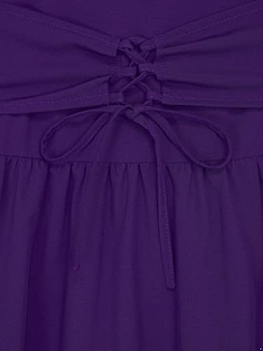 Disfraz para niñas vestido princesa medieval morado talla 16 miniatura 6