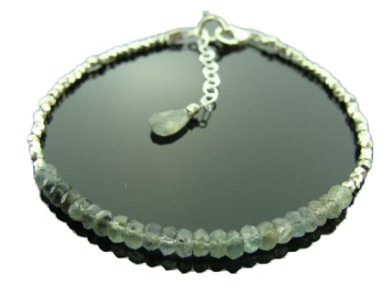 Bracelet en aigue-marine mousse ajustable à porter au quotidien