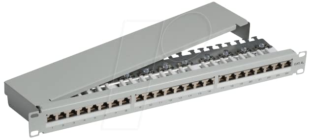 Patchpanel STP 24xRJ45 Cat.6A, 19- 1HE, RAL9005 schwarz Hersteller: EFB-Elektronik (37666SW.1M)