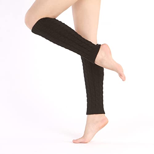 Image of Erioctry 1Pair Women Knit Winter Thermal Warm Leg Warmers Crochet Knitted Long Socks Boot Cuffs Topper Knee Brace Pads Knee Warmers Clothing Accessories for Women