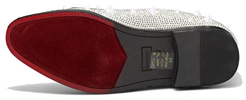 Image of SPK24 Men Vintage Spikes Sparkle Formal Tuxedo Stage Fashion Slip On Loafer Dress Shoes