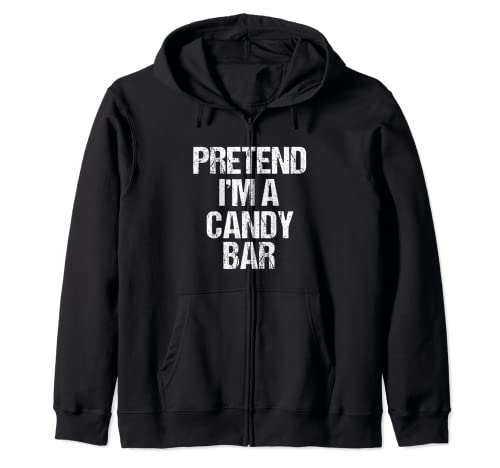 Pretend I'm a Candy Bar Disfraz divertido perezoso Halloween Sudadera con Capucha
