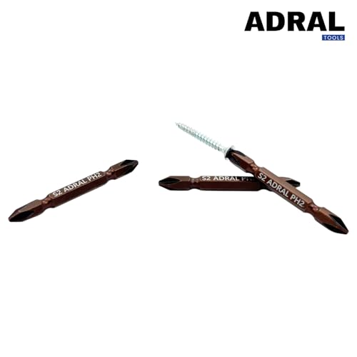 Image of PB65 Power Bit HD - 65mm Double Sided PH2 Magnetic Screwdriver Bit | S2 Steel | High Torque | Brown Anti-Rust Coating | Extra Strong Magnetic Head | Pack of 10