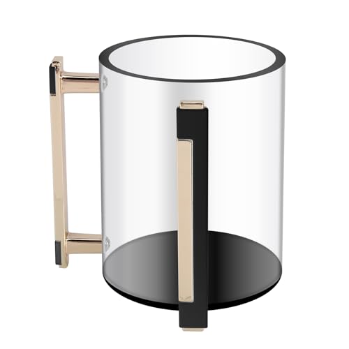 Vaso de Acrílico para Lavar Las Manos con Doble Asa de Metal Antideslizante Pack de 2 5