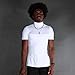 KUTFTBL Short Sleeve Turtleneck Compression Shirt with Loose Attachment Around Waist - White, Medium Adult
