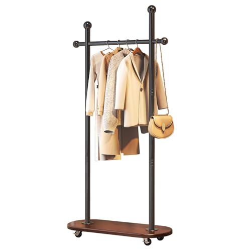 Portant à vêtements gain de place penderie métal pour ranger chambre encombrée