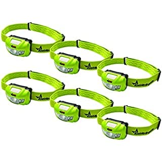 Bright Star LED Headlamp 6-Pack Bundle – Intrinsically Safe, Multi-Mode Lighting, IPX4 Water-Resistant, Long-Lasting, Hands-Free, Includes KBS Power Batteries