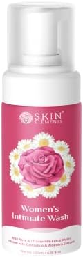 Skin Elements Intimate wash for Women (4.05 Fl Oz.) with Rose & Chamomile Water, Calendula & Aloe Vera Extracts | Prevents Itching, Irritation & Bad Odor |