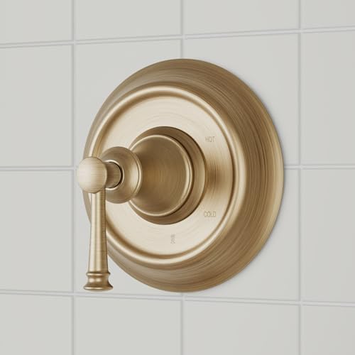 Signature Hardware 948689-LV Beasley Pressure Balanced Valve Trim Only - Less Rough-In Valve - Aged Brass