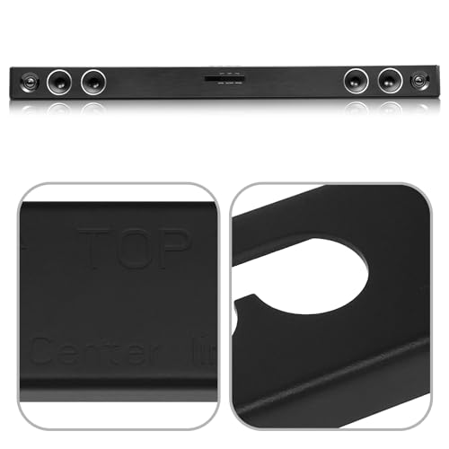 Soporte de pared negro para barra de sonido evita caídas de altavoces 4