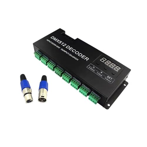 Décodeur DMX512 24 canaux contrôleur LED RGB 5V 12V 24V basse tension