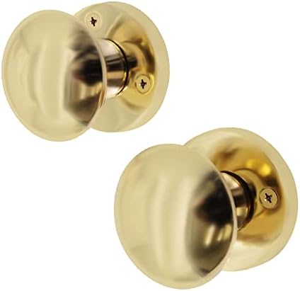 Solid Brass Georgian Mortice Door Knobs (Unsprung) | Yester Home - View #5