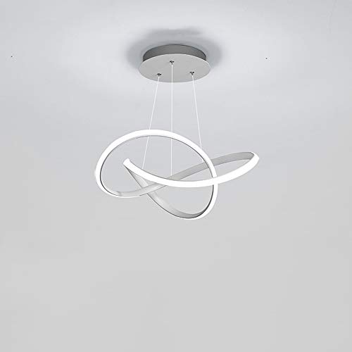 Chandelier LED nordique variable blanc pour créer une ambiance chaleureuse au salon