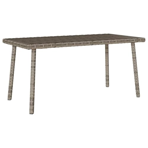 vidaXL Table Basse de Jardin rectangulaire Gris 80x40x37 cm rotin, Table Basse extérieure, Table Basse d'extérieur Grise, Table Basse rectangulaire...