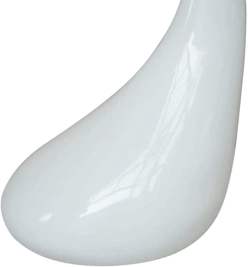 Set of 2 Modern Coffee Tables with Round Glass Top, 21.7" Tall Round Side End Couch Table Decor for Living Room, Sitting Room, High Gloss White