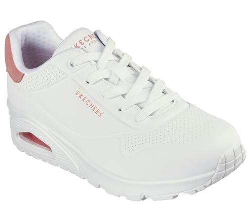 Image of Skechers Women's Uno-pop Back, White /Coral, 6