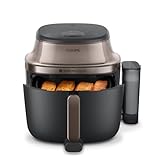 Philips Steam Airfryer 5000 Series Heißluftfritteuse mit Dampfgar-Funktion, Steam, Airfry, SteamFry, 7.2 L, Sichtfenster, PFAS-freie Keramikbeschichtung, automatische Dampfreinigung (NA547/07)