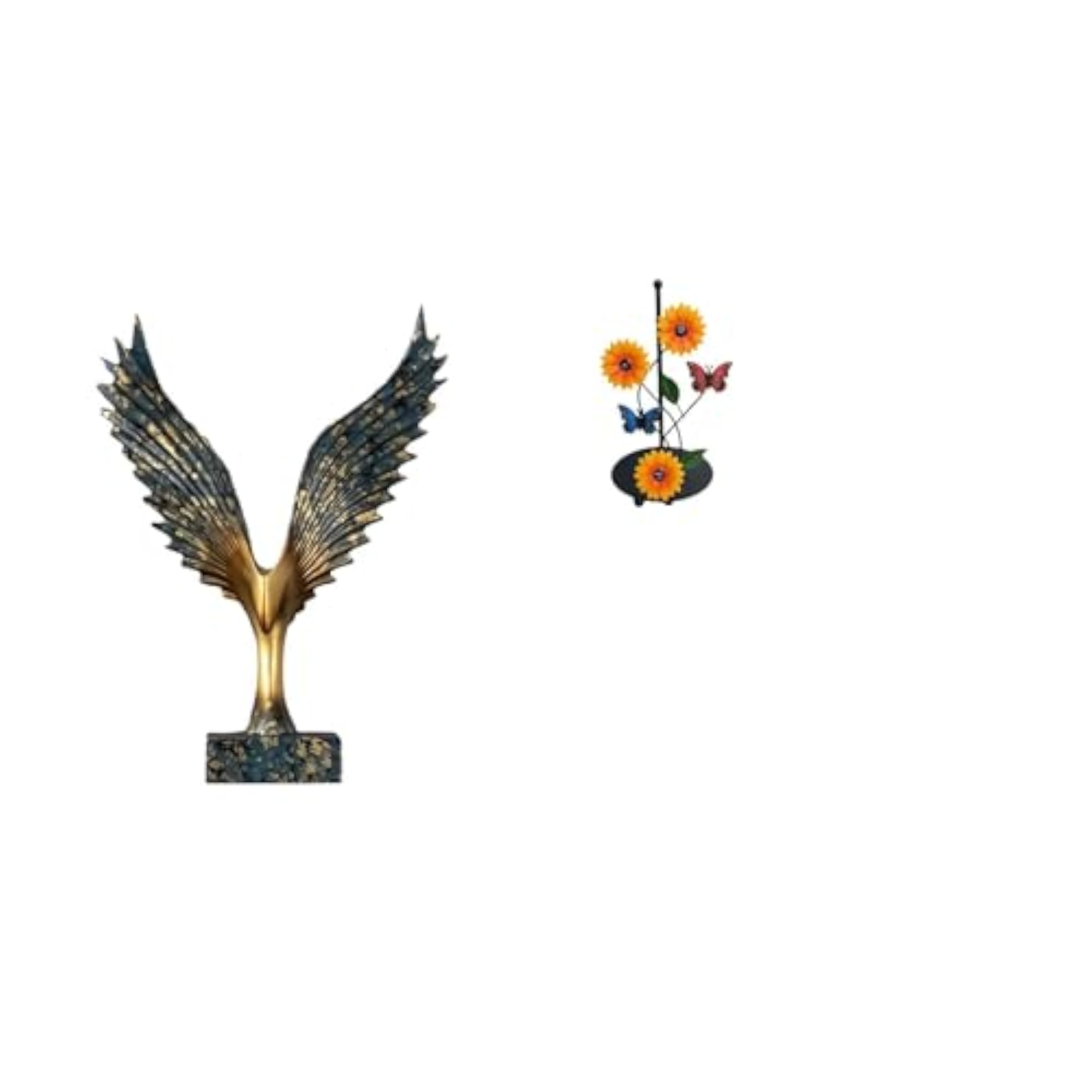 Resin Sunflower Paper Towel Holder with Wing Design